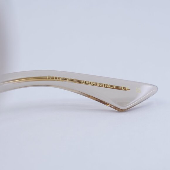 🕶️ New Gucci GG1746OA 002 Eyeglasses - Transparent Pale Pink Frame - Picture 7 of 10